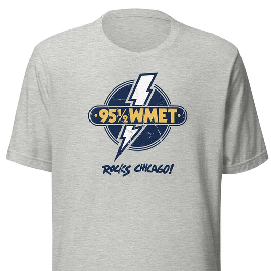 95.5 WMET Chicago Radio  Unisex Retro T-shirt