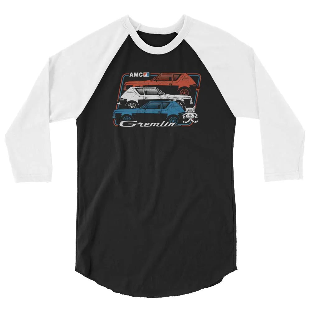 AMC Gremlin American Motors unisex 3/4 sleeve raglan baseball tee