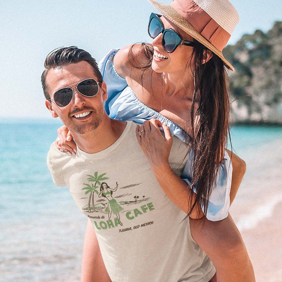 Aloha Cafe Tijuana Mexico Unisex Retro T-shirt