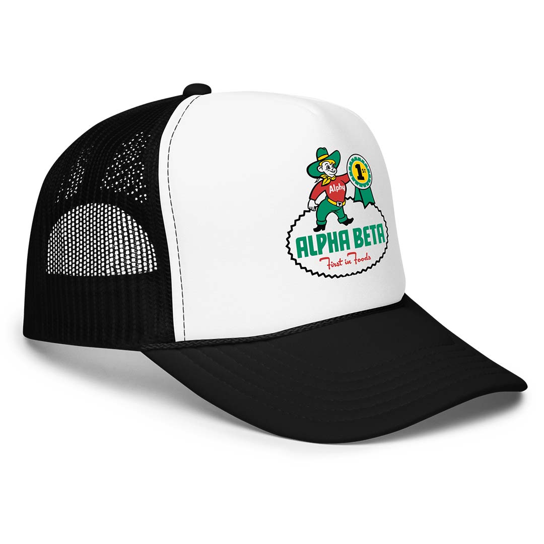 Alpha Beta Grocery Store Retro Foam Trucker Hat