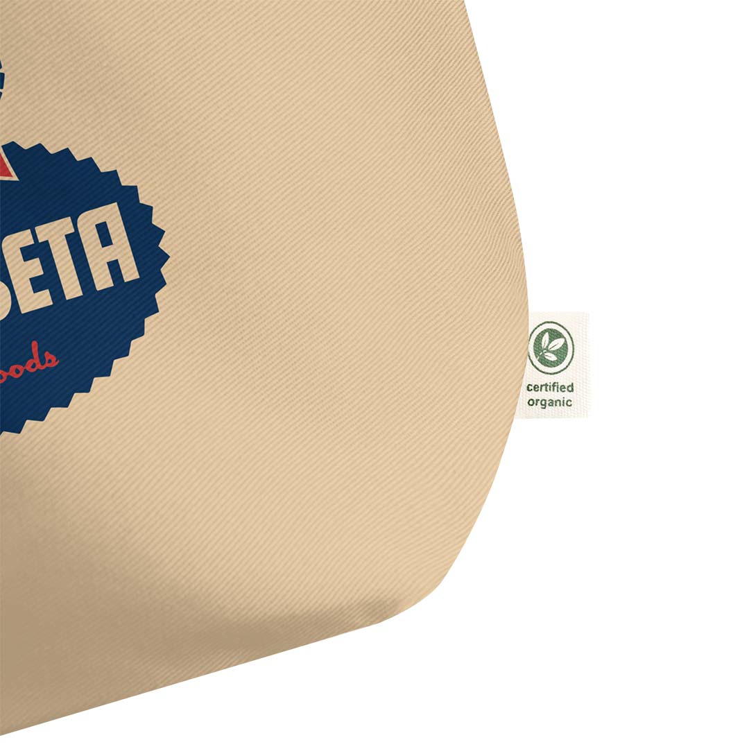 Alpha Beta Grocery Store Large organic tote bag