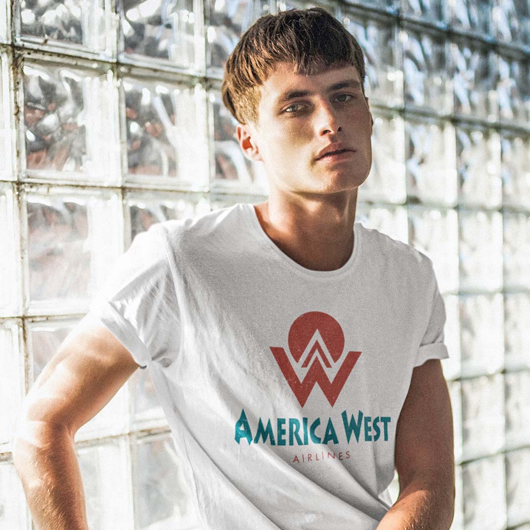 America West Airlines Unisex Retro T-shirt