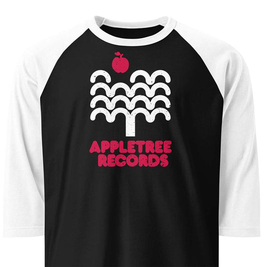 Appletree Records unisex 3/4 sleeve raglan baseball tee