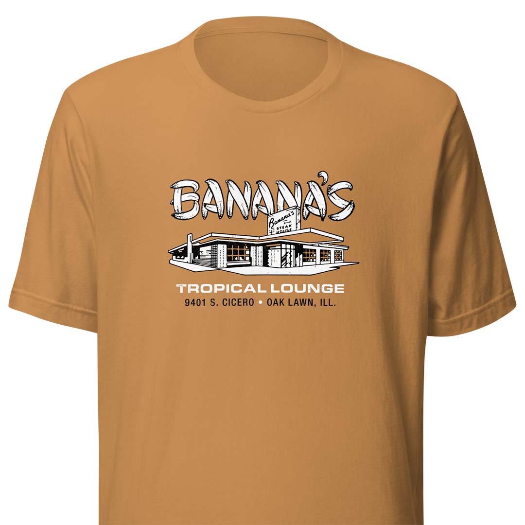 Banana's Steak House Oak Lawn Unisex Retro T-shirt