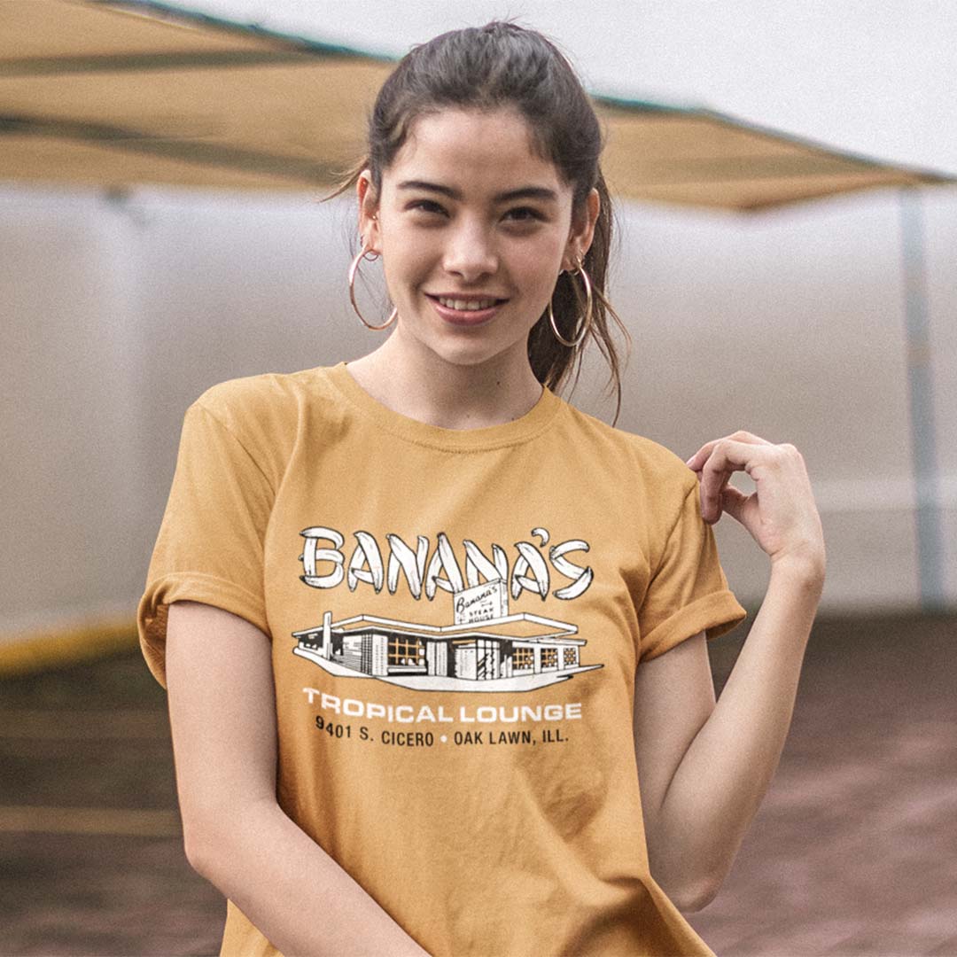 Banana's Steak House Oak Lawn Unisex Retro T-shirt