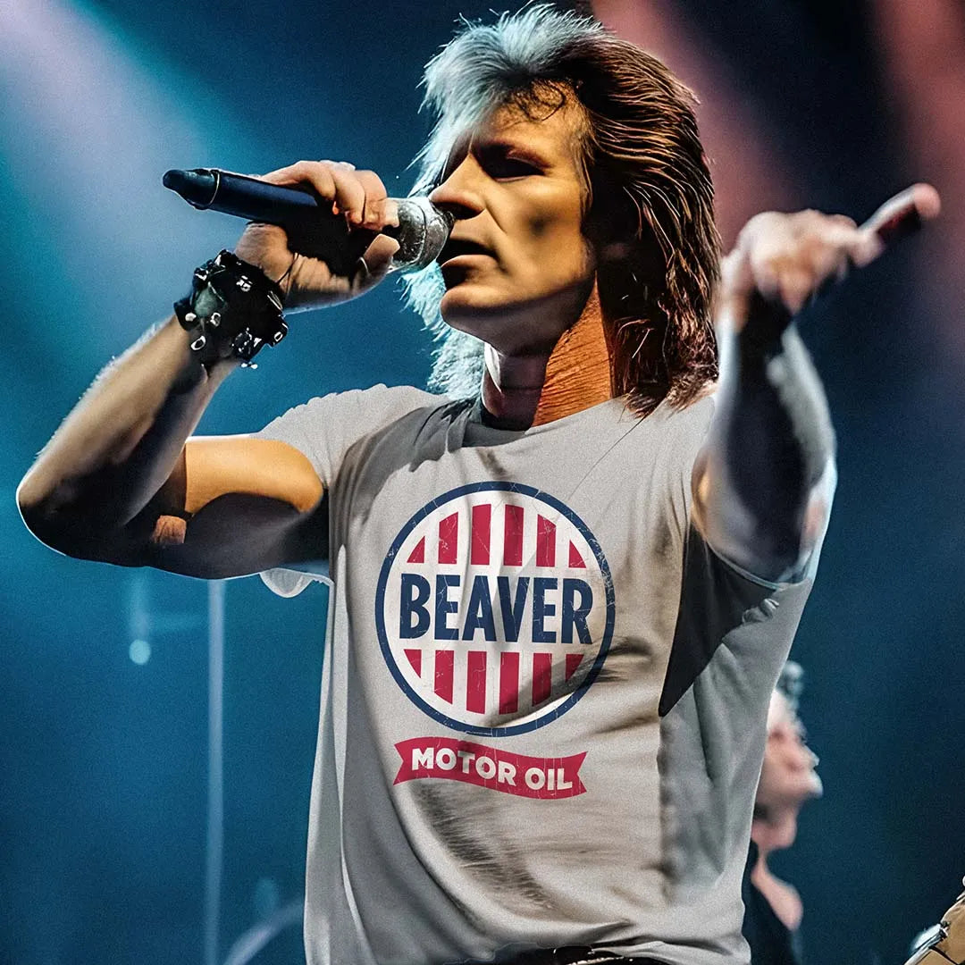 Beaver Motor Oil Unisex Retro T-shirt