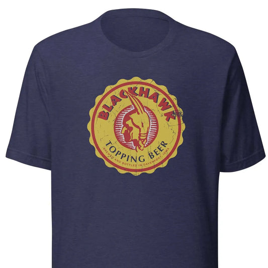 Blackhawk Beer Davenport Unisex Retro T-shirt