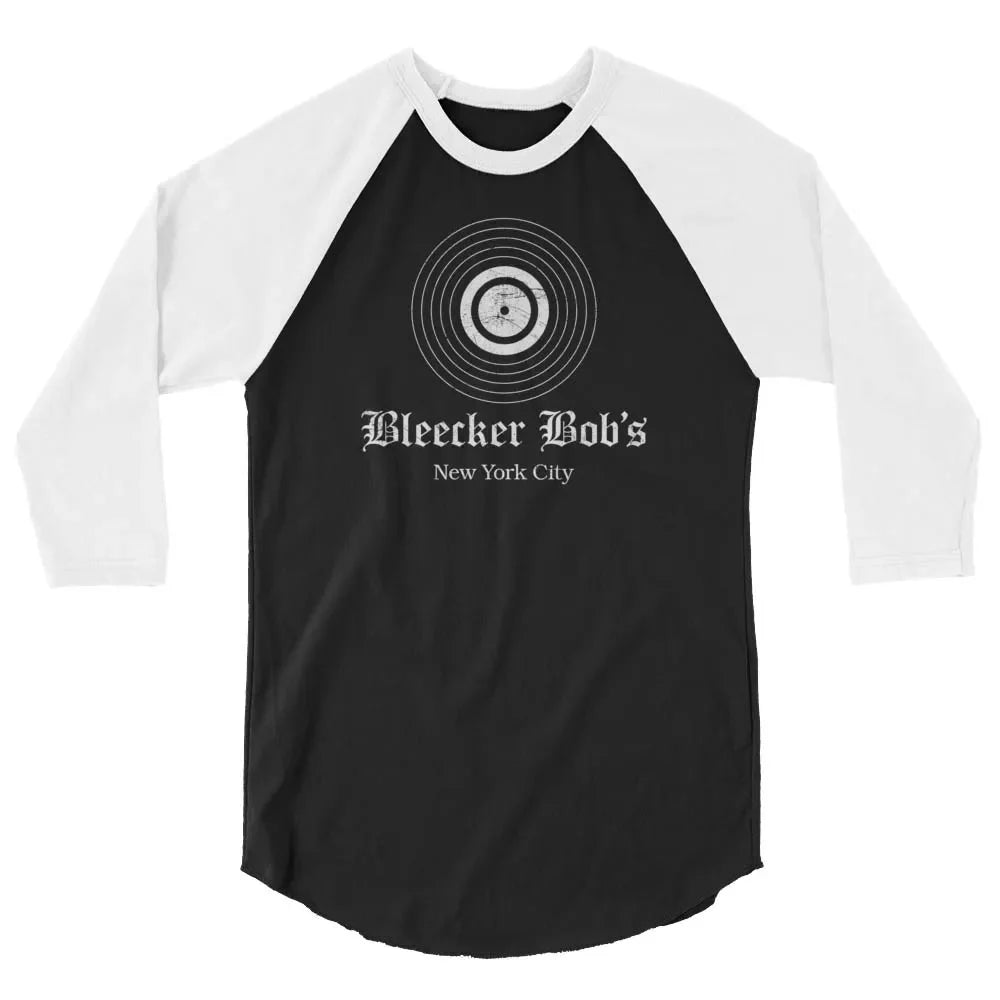 Bleecker Bob’s Records New York unisex 3/4 sleeve raglan baseball tee