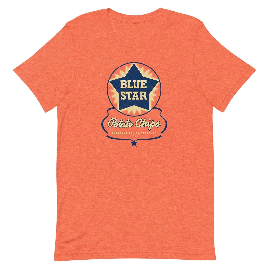 Blue Star Potato Chips Rockford Unisex Retro T-shirt