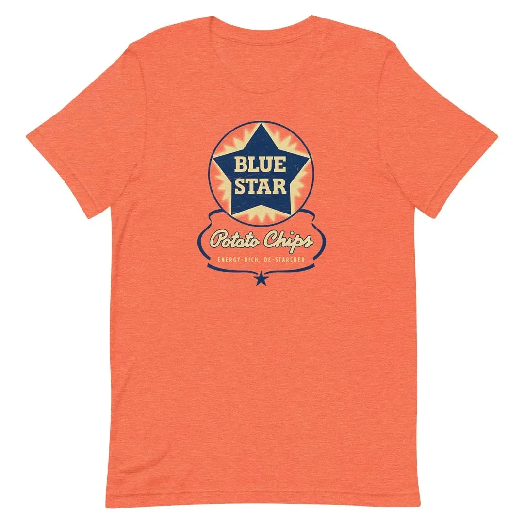 Blue Star Potato Chips Rockford Unisex Retro T-shirt