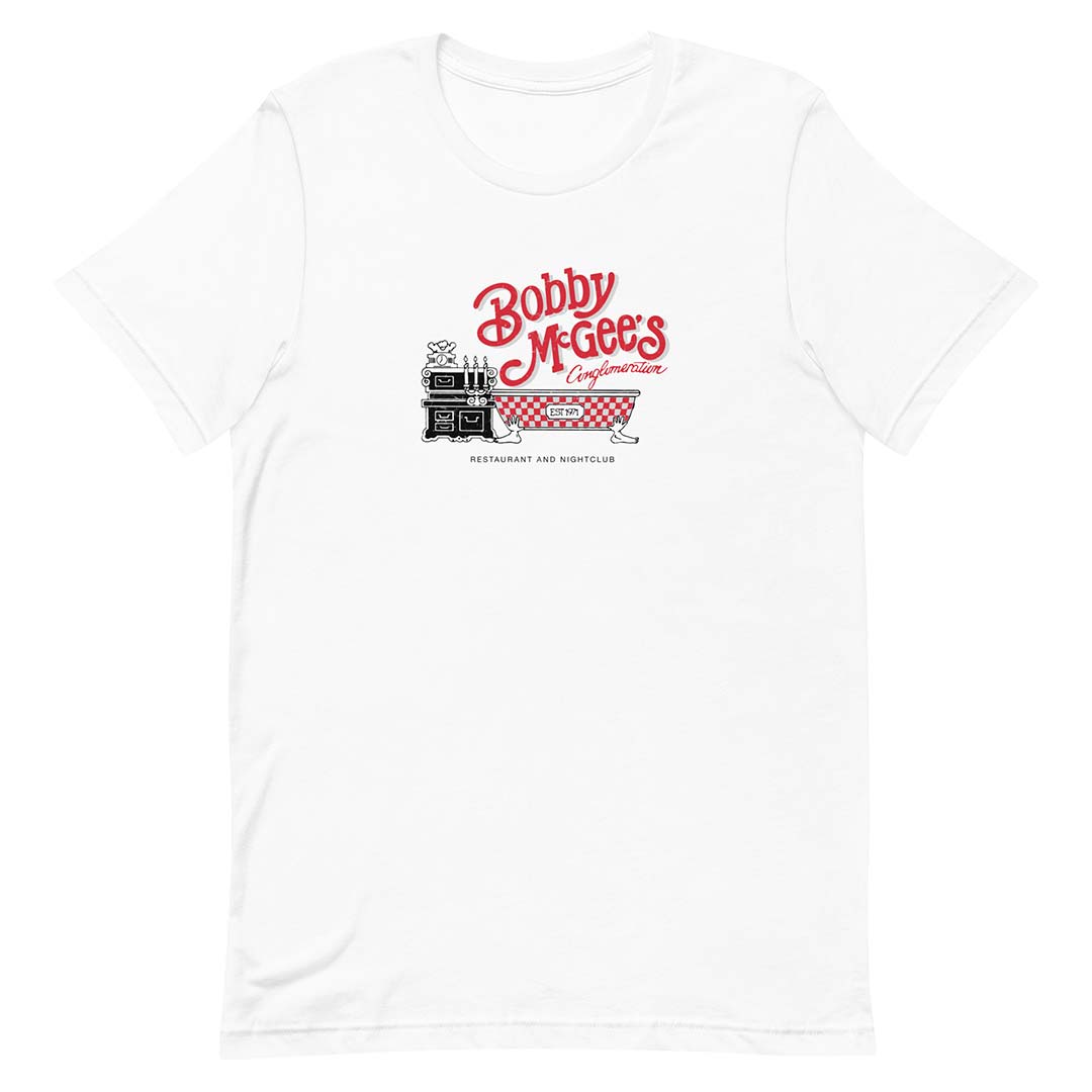 Bobby McGees Conglomeration Restaurant & Nightclub Unisex Retro T-shirt