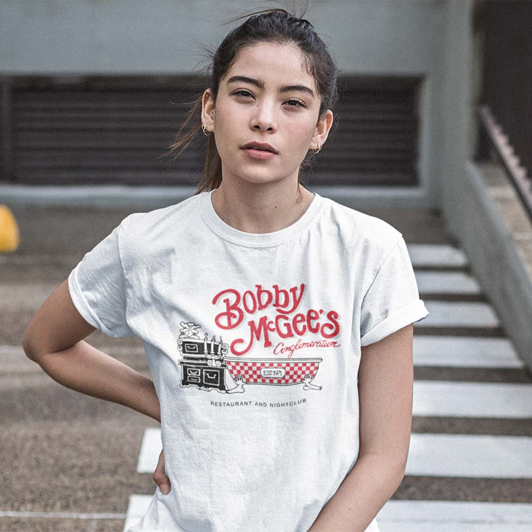 Bobby McGees Conglomeration Restaurant & Nightclub Unisex Retro T-shirt