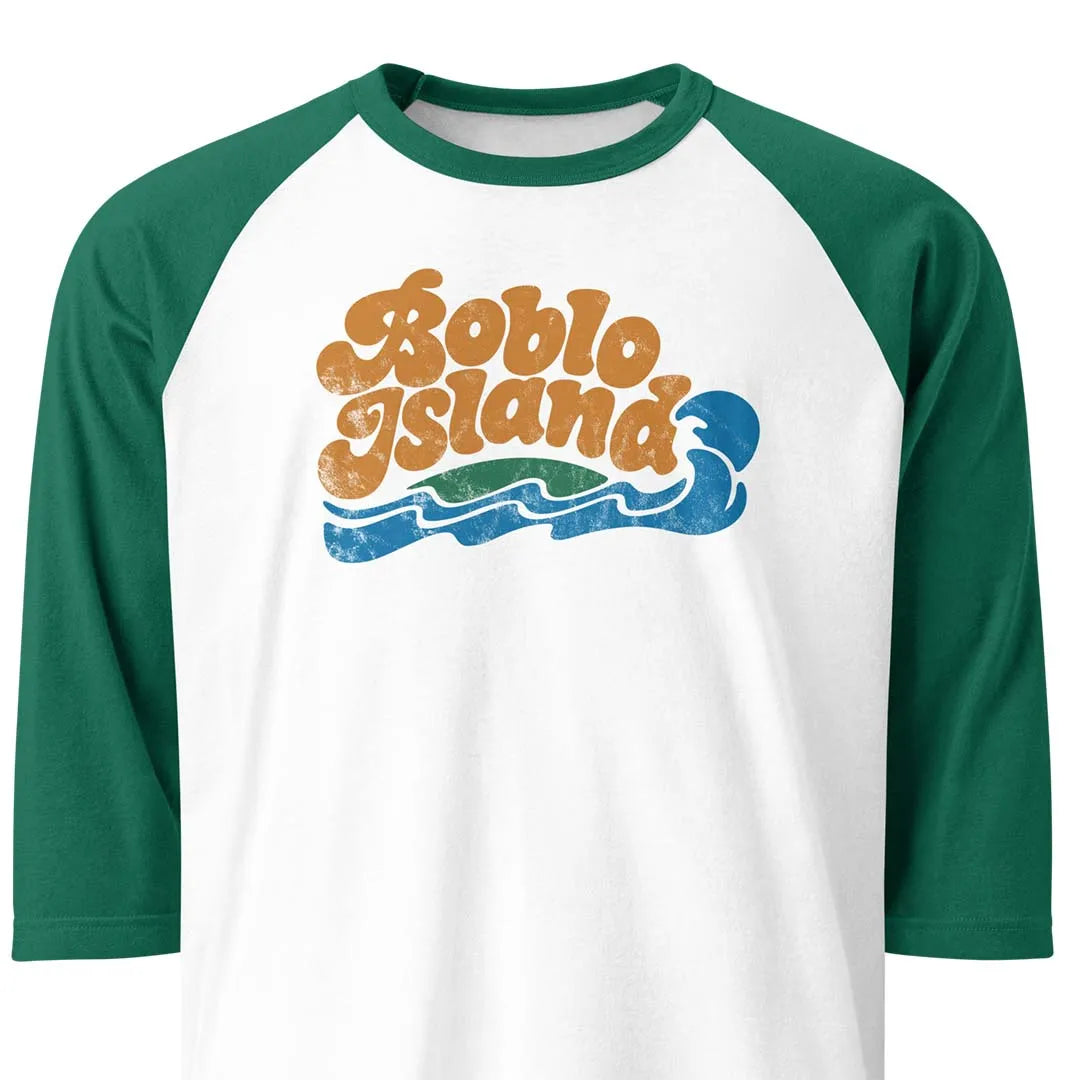 Boblo Island Detroit unisex 3/4 sleeve raglan baseball tee