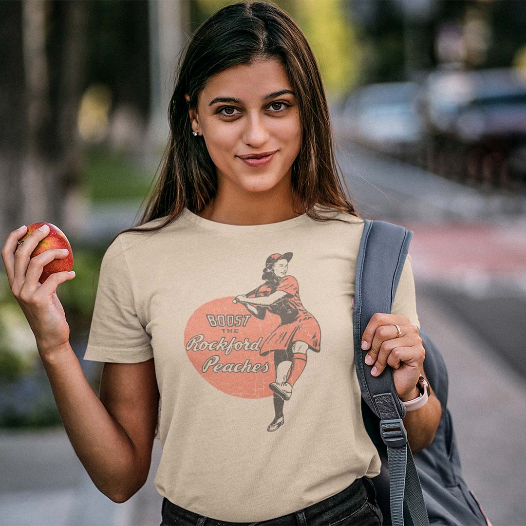 Boost the Rockford Peaches Unisex Retro T-shirt