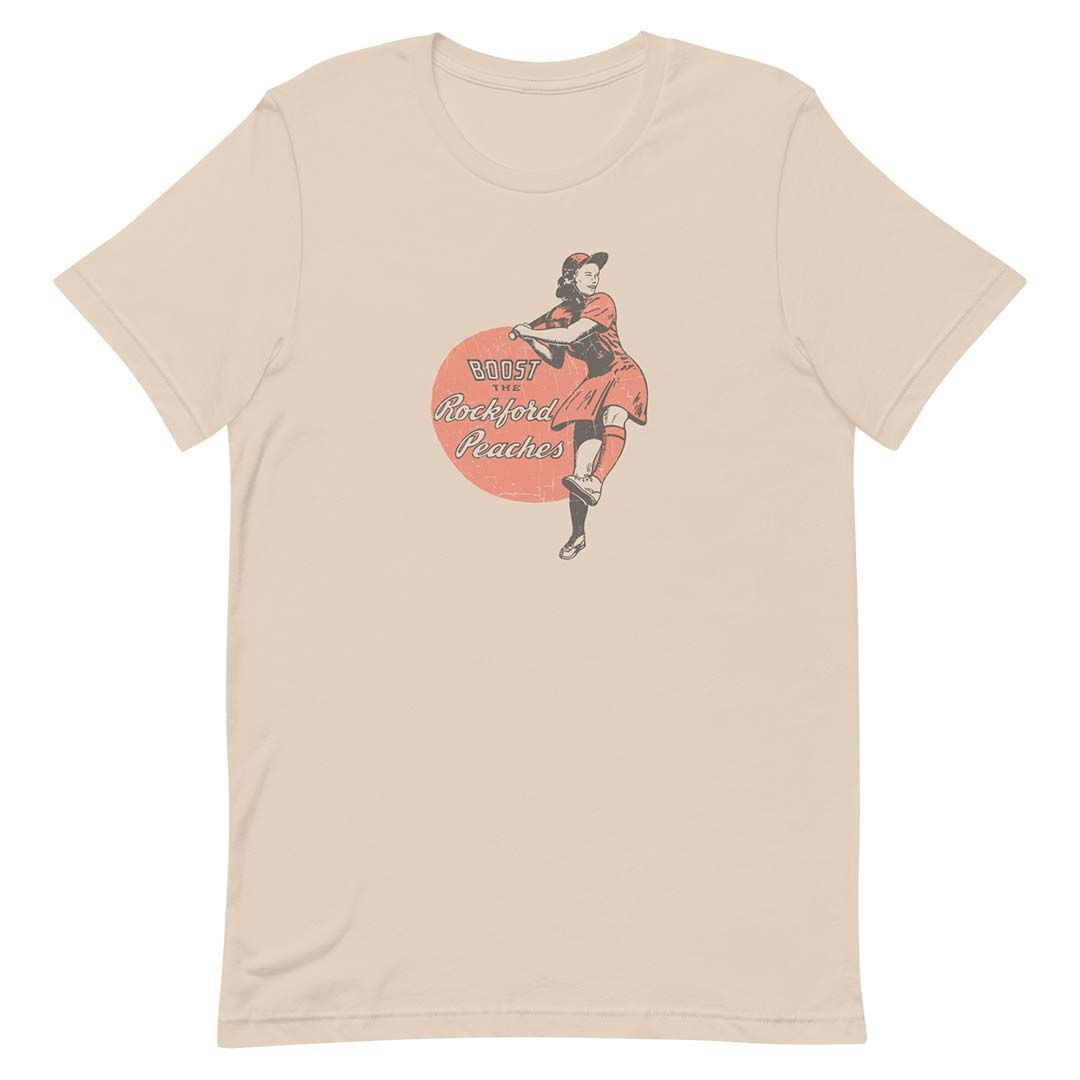 Boost the Rockford Peaches Unisex Retro T-shirt