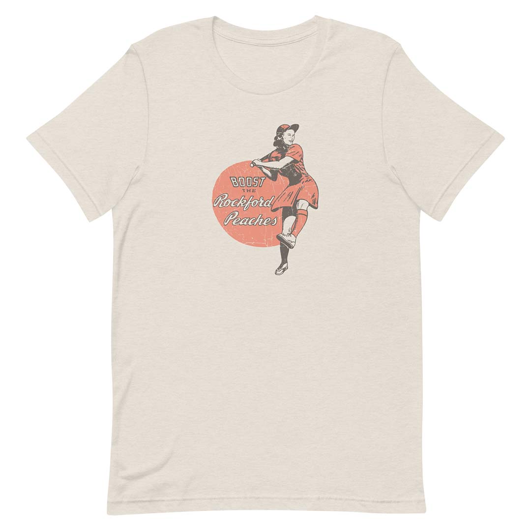 Boost the Rockford Peaches Unisex Retro T-shirt