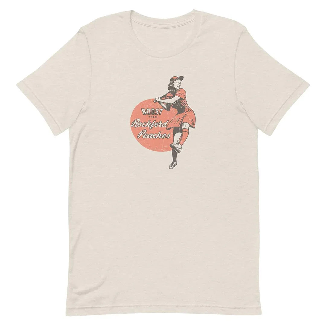 Boost the Rockford Peaches Unisex Retro T-shirt