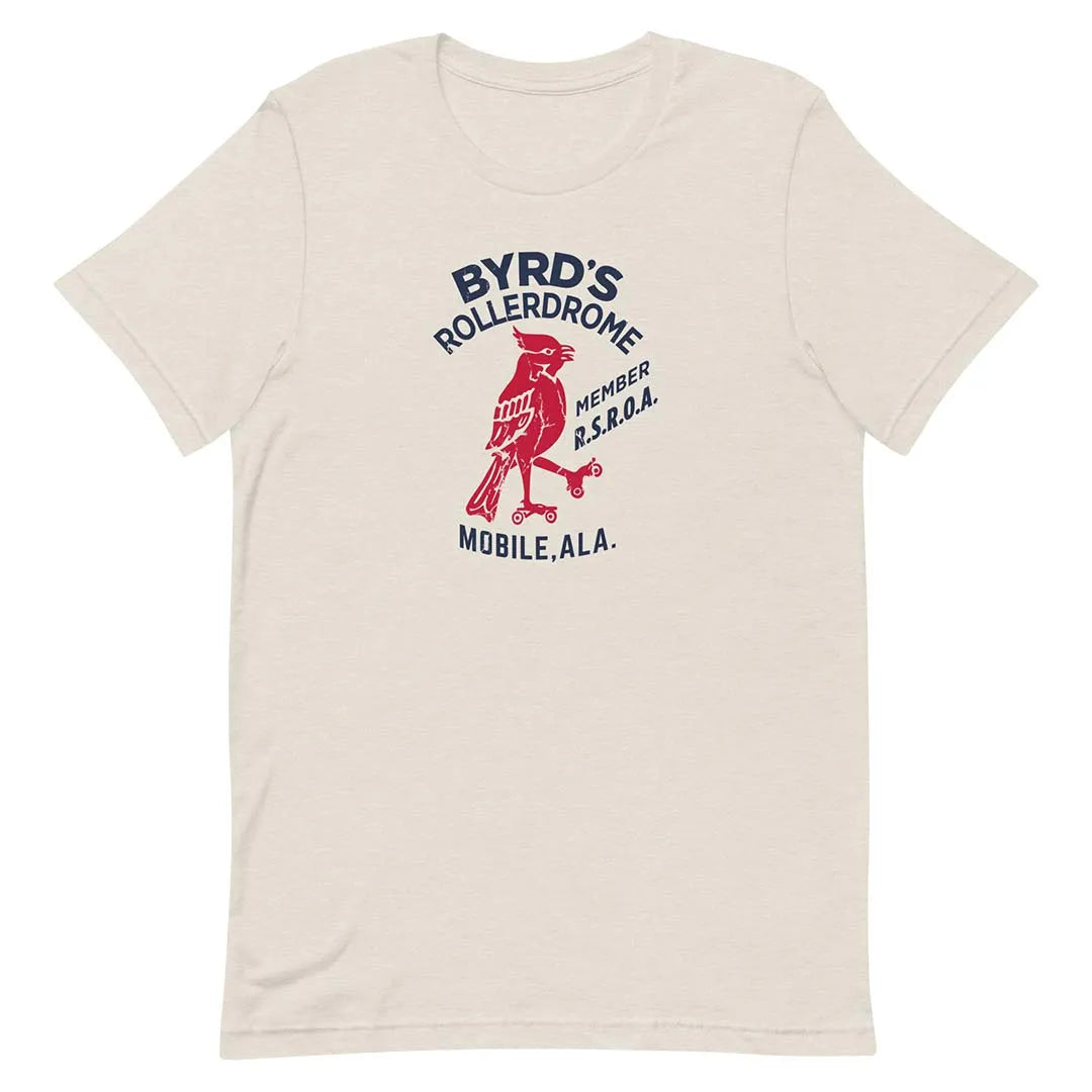 Byrds Rollerdrome Skating Mobile Unisex Retro Tee