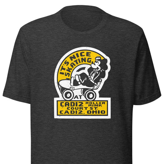 Cadiz Roller Skating Rink Ohio Unisex Retro T-shirt