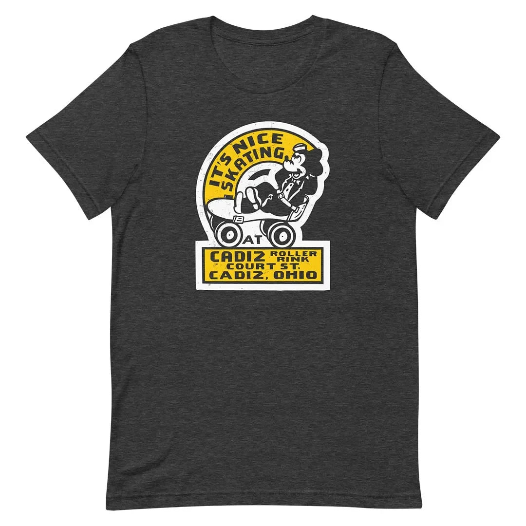 Cadiz Roller Skating Rink Ohio Unisex Retro T-shirt