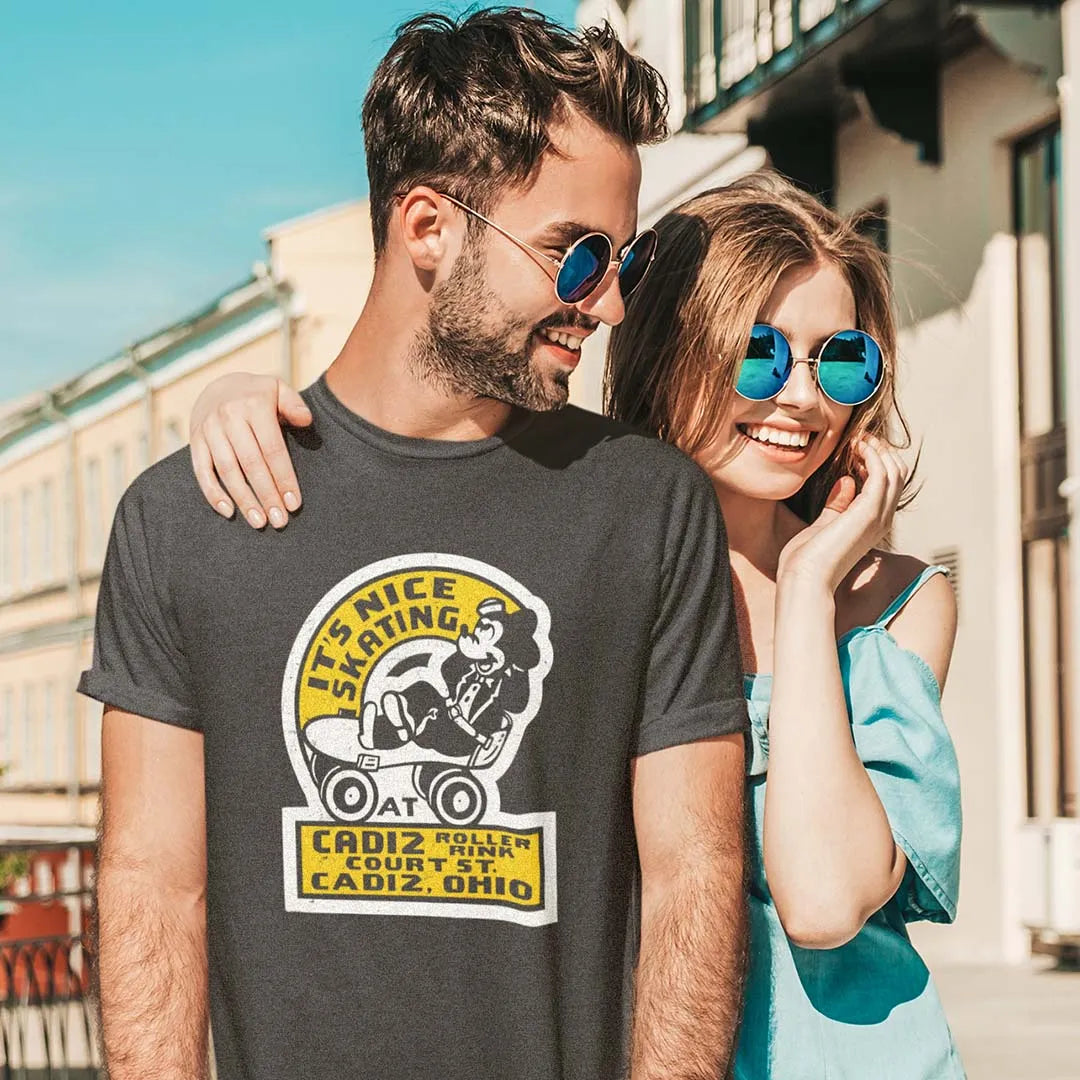 Cadiz Roller Skating Rink Ohio Unisex Retro T-shirt