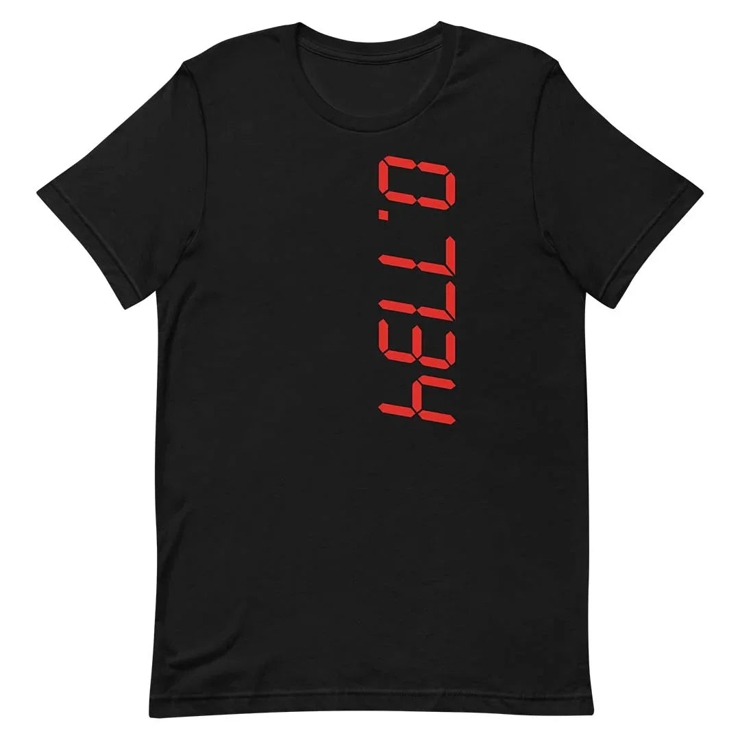 hello 07734 Calculator Words Unisex Retro T-shirt