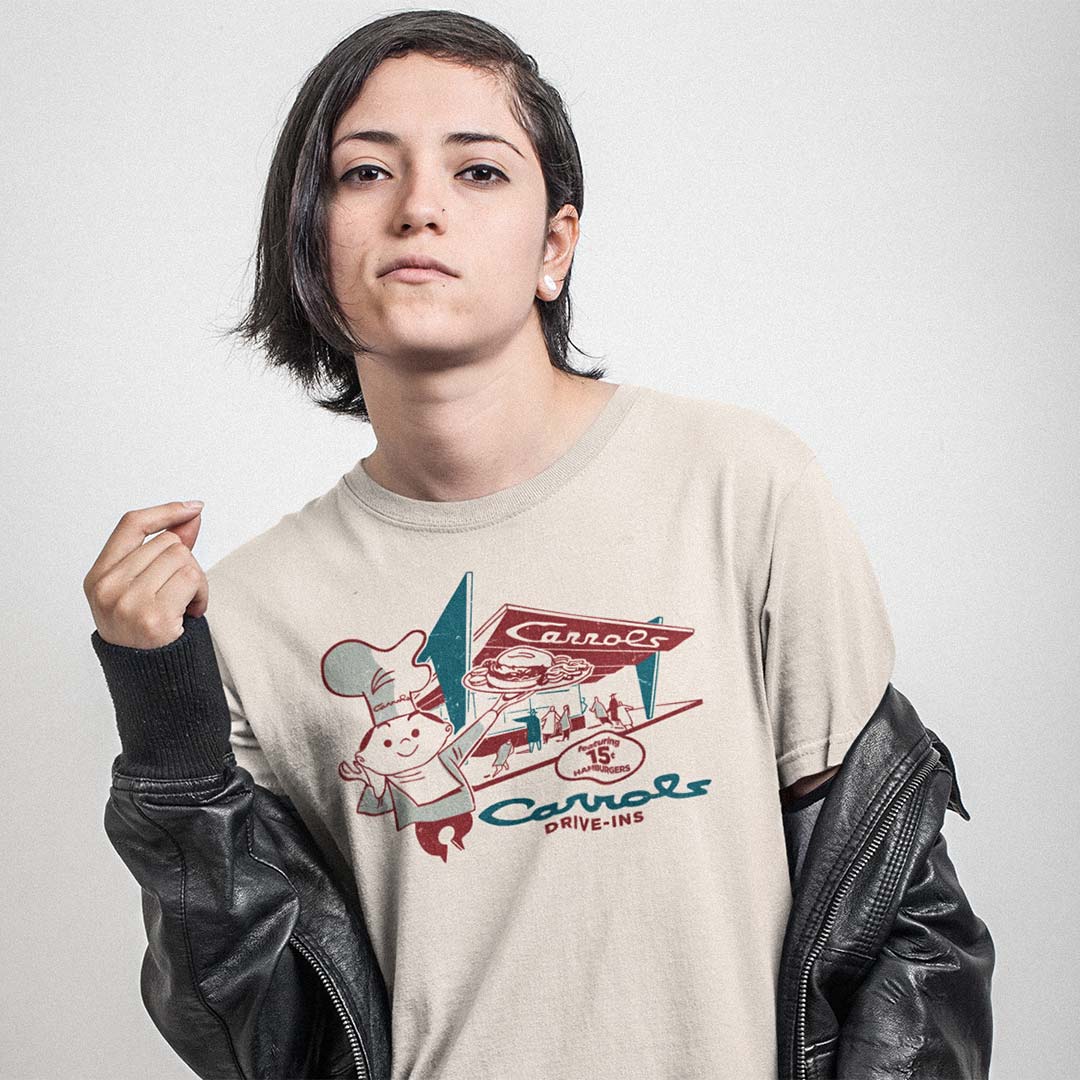 Carrols Drive-in Restaurant Unisex Retro T-shirt