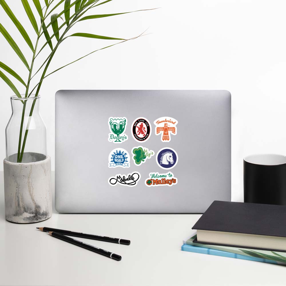 Champaign Bygone Icons Sticker Sheet