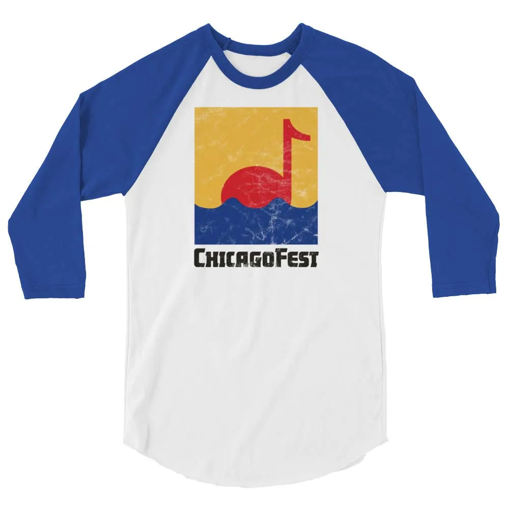 ChicagoFest unisex 3/4 sleeve raglan baseball tee