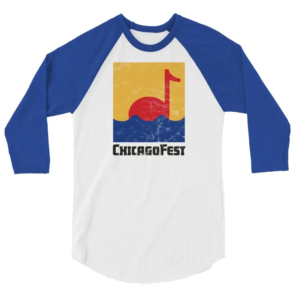 ChicagoFest unisex 3/4 sleeve raglan baseball tee