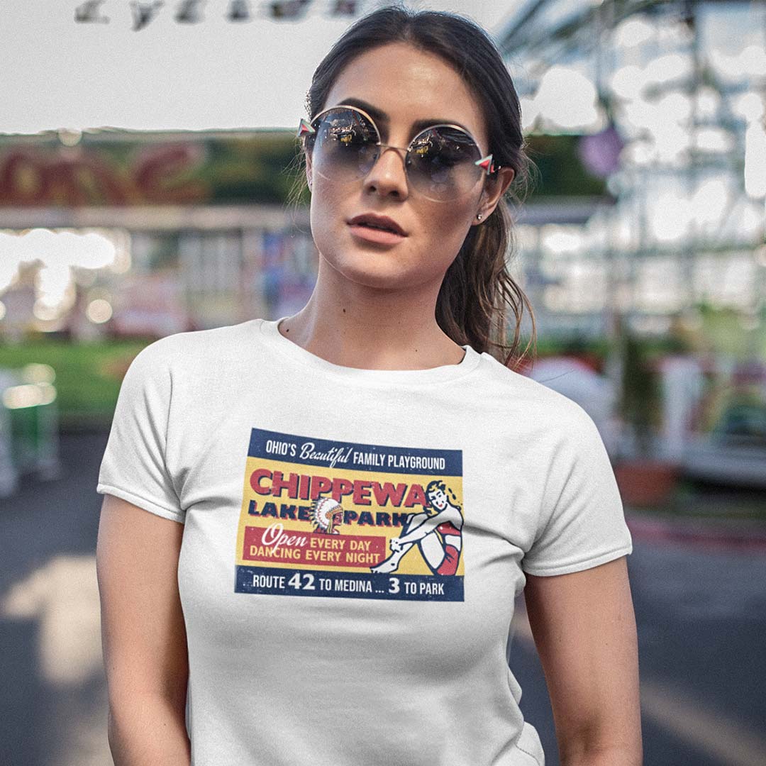 Chippewa Lake Park Medina Ohio Unisex Retro T-shirt