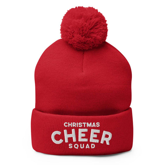 Christmas Cheer Squad Unisex Pom-Pom Knit Beanie
