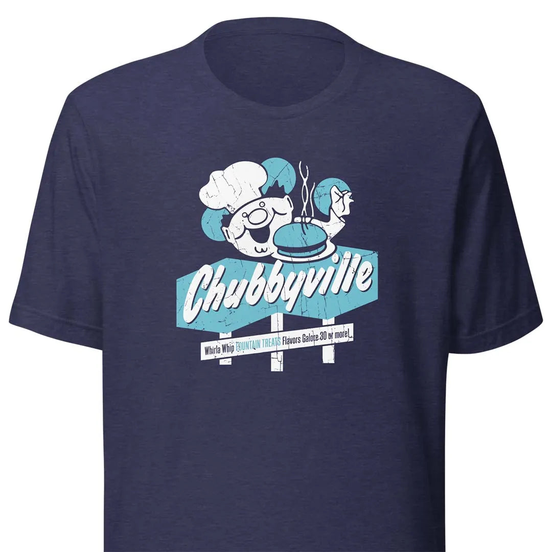 Chubbyville Restaurant Nebraska Unisex Retro T-shirt