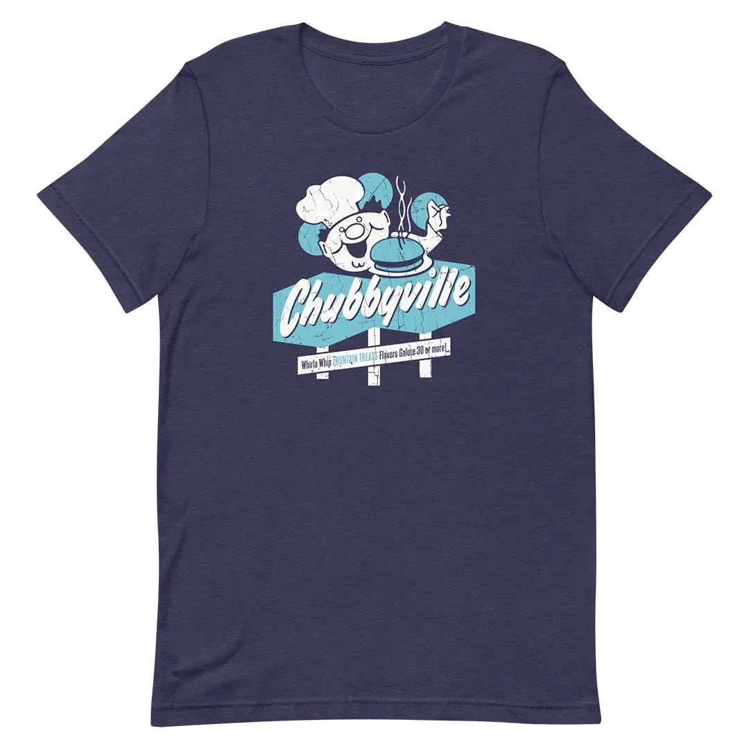 Chubbyville Restaurant Nebraska Unisex Retro T-shirt