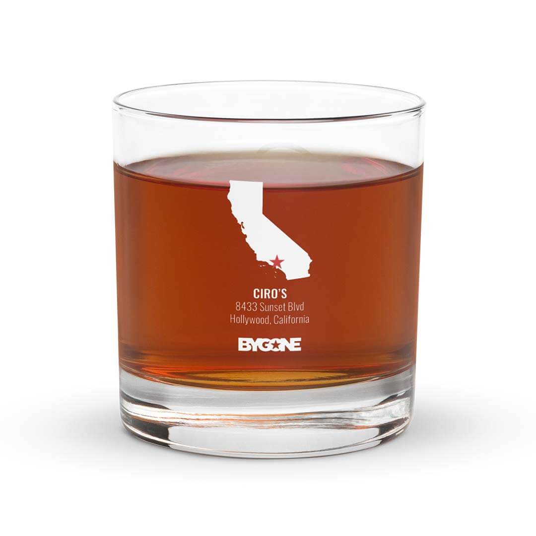 Ciro's Hollywood Rocks Highball Cocktail Glass