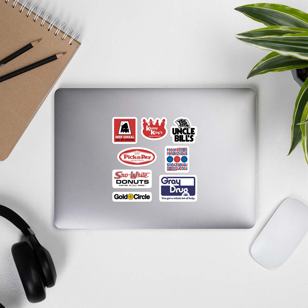 Cleveland Bygone Icons Sticker Sheet