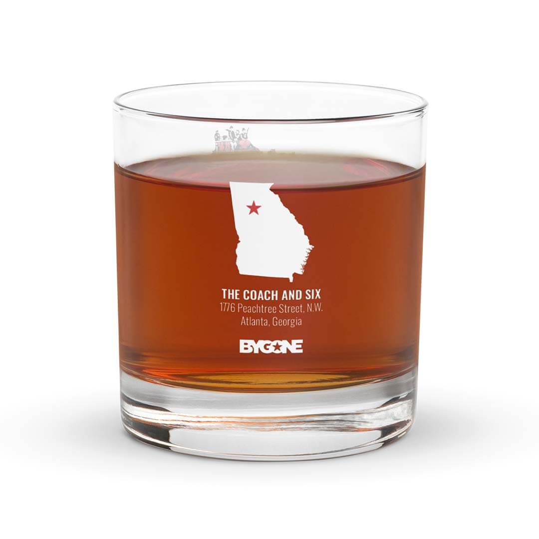 Coach & Six Restaurant Atlanta Rocks Highball Cocktail Glass