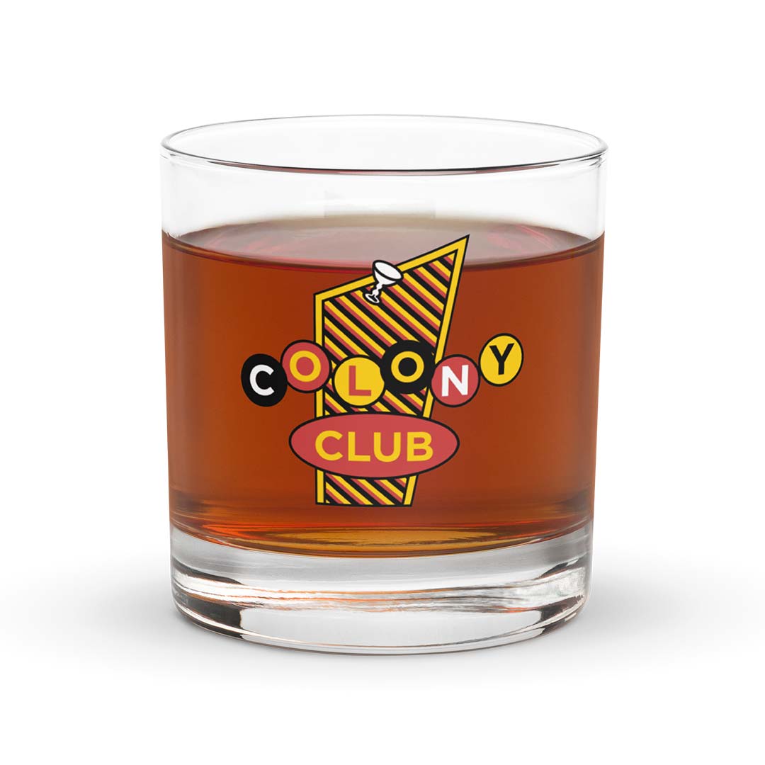 Colony Club Dayton Ohio Rocks Highball Cocktail Glass