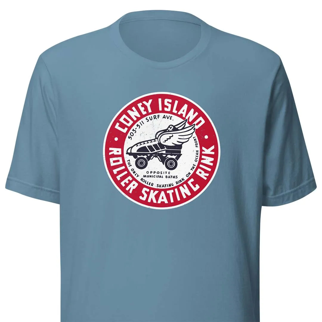 Coney Island Roller Skating Rink New York Unisex Retro T-shirt