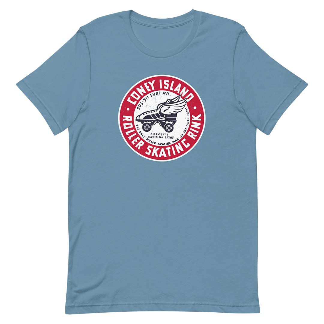 Coney Island Roller Skating Rink New York Unisex Retro T-shirt