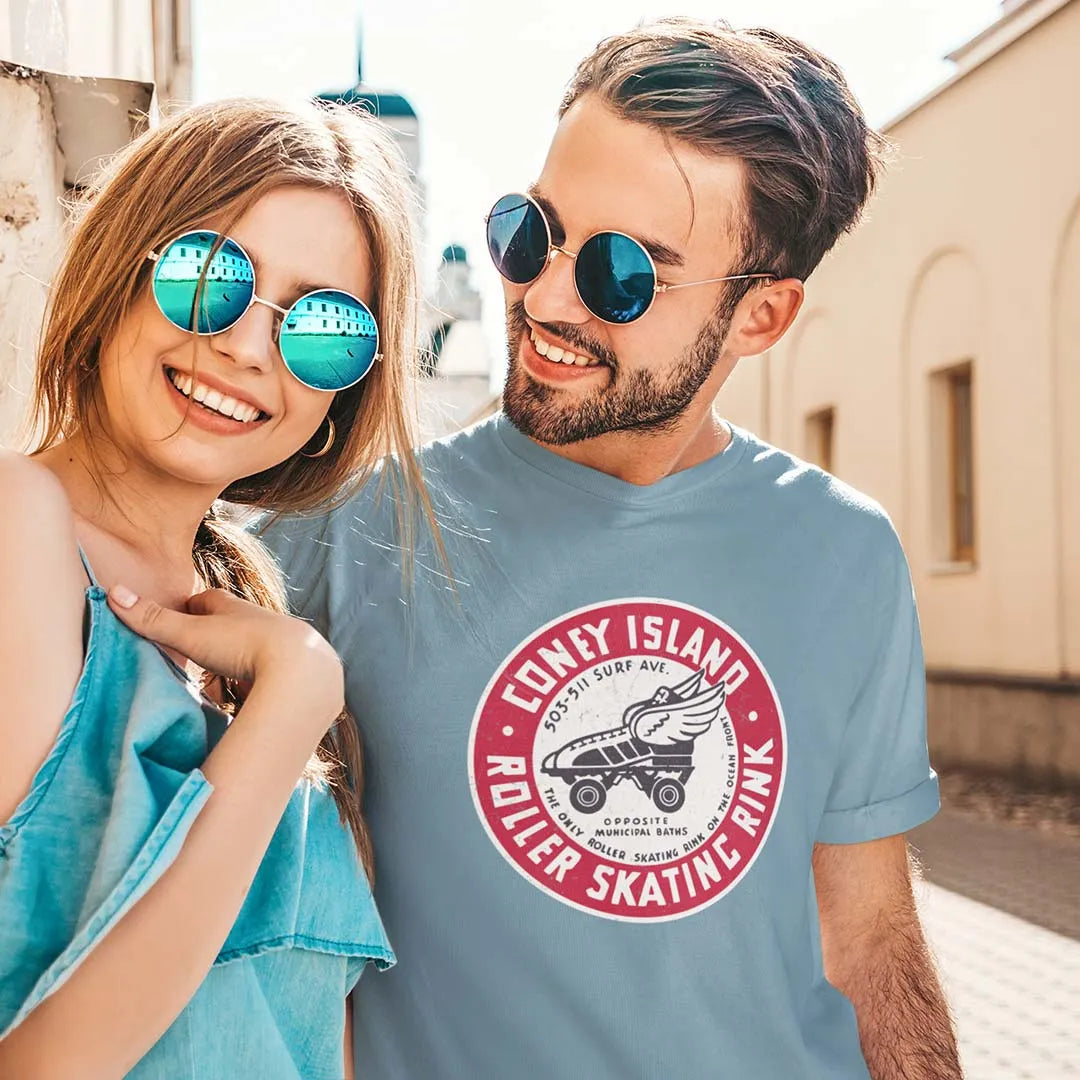 Coney Island Roller Skating Rink New York Unisex Retro T-shirt