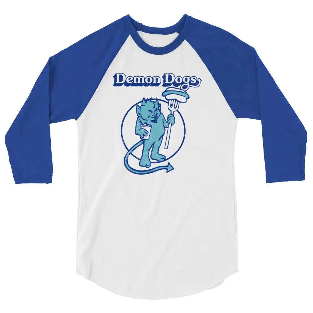 Demon Dogs Chicago unisex 3/4 sleeve raglan baseball tee