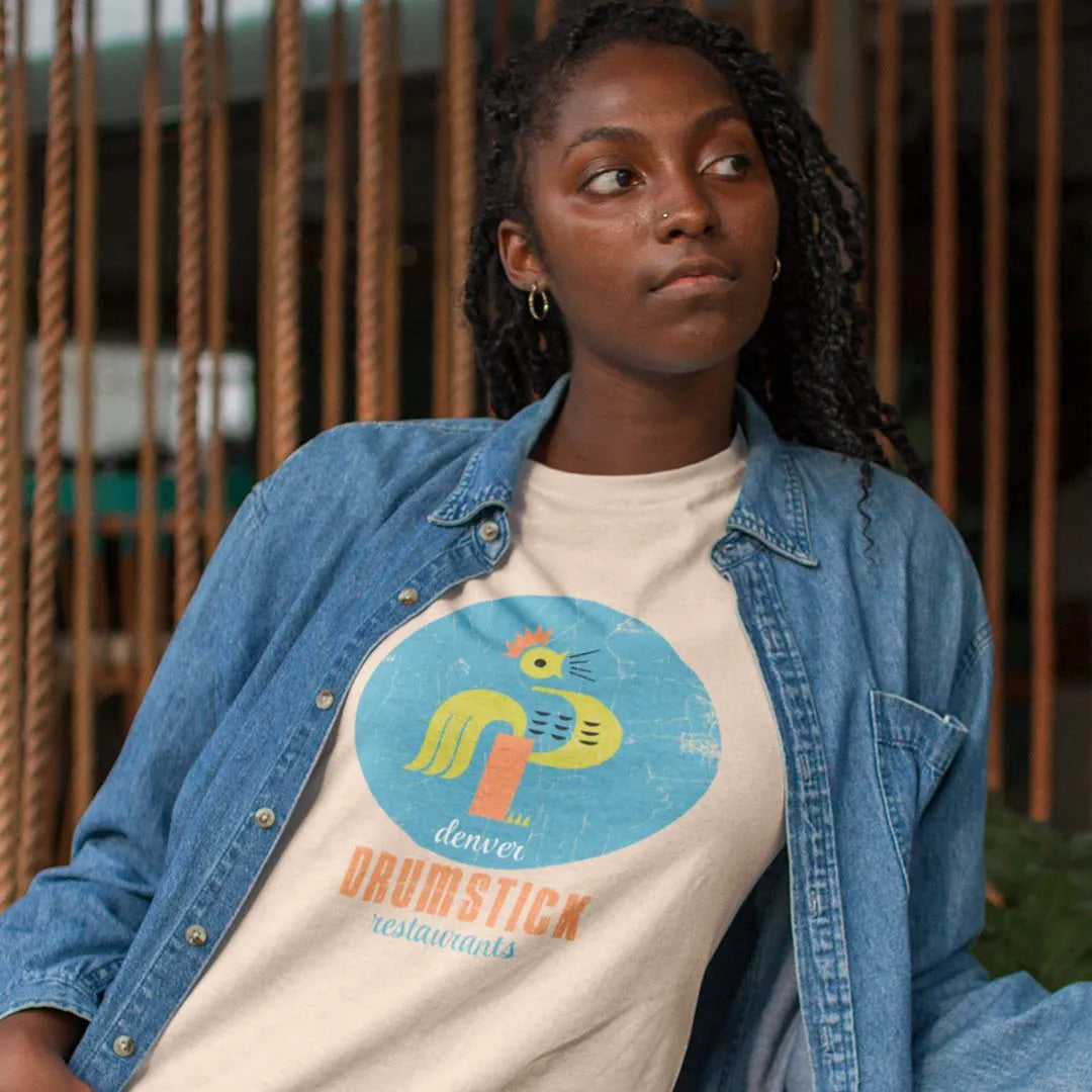 Denver Drumstick Restaurant Unisex Retro T-shirt