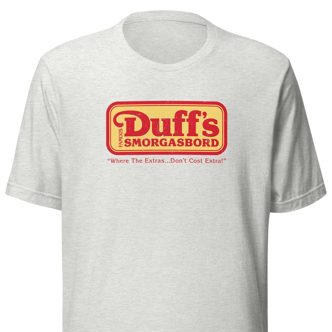 Duff’s Famous Smorgasbord Buffet Unisex Retro T-shirt