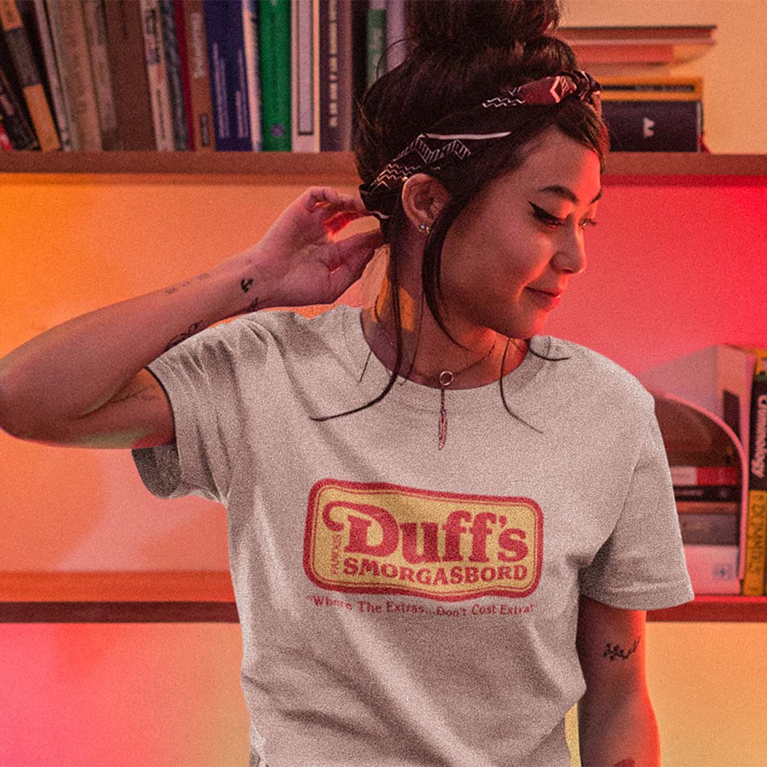 Duff’s Famous Smorgasbord Buffet Unisex Retro T-shirt