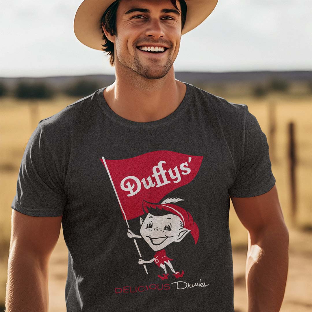 Duffys’ Delicious Drinks Denver Unisex Retro T-shirt