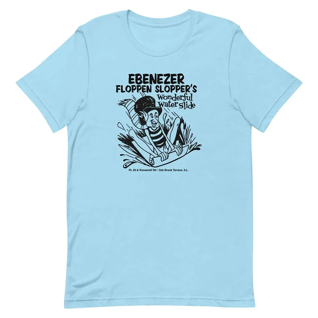 Ebenezer Floppen Slopper’s Wonderful Water Slides Chicago Unisex Retro T-shirt