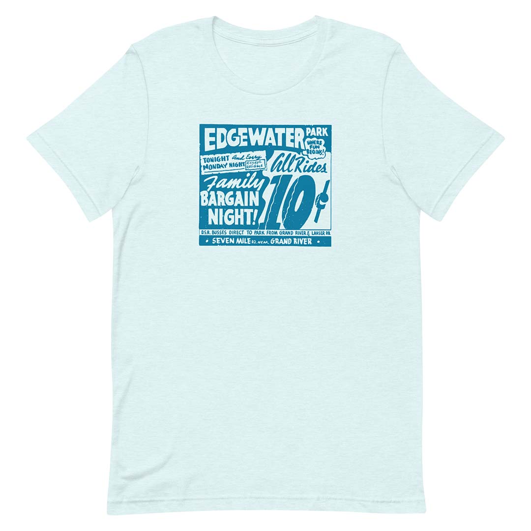 Edgewater Park Detroit Unisex Retro T-shirt