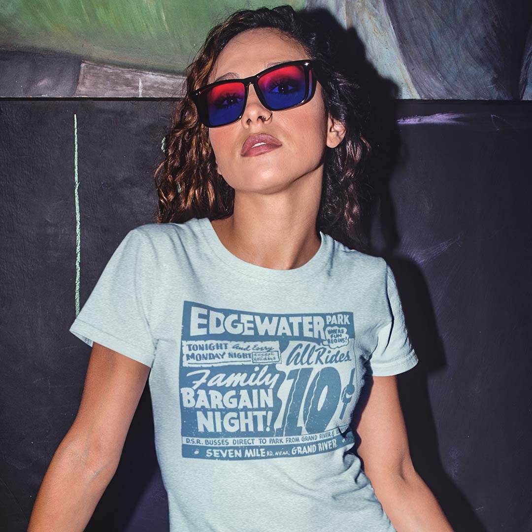 Edgewater Park Detroit Unisex Retro T-shirt