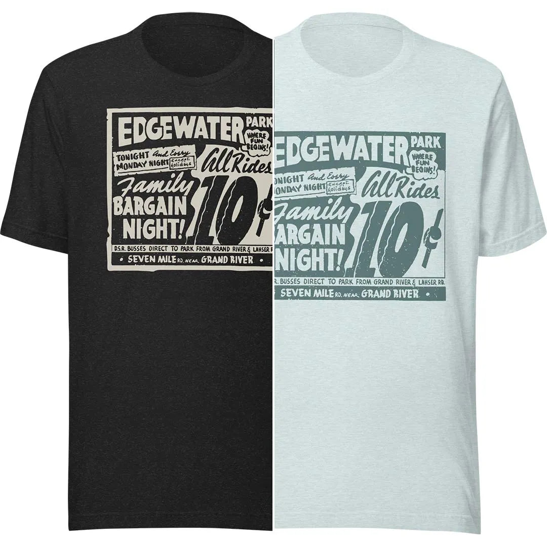 Edgewater Park Detroit Unisex Retro T-shirt – Bygone Brand